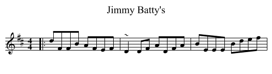 Jimmy Batty's - staff notation