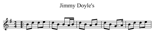Jimmy Doyle's - staff notation