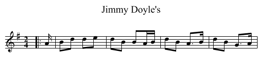 Jimmy Doyle's - staff notation