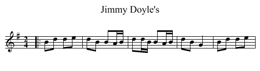 Jimmy Doyle's - staff notation