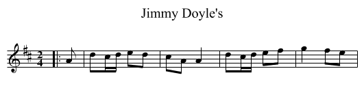 Jimmy Doyle's - staff notation