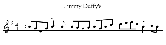 Jimmy Duffy's - staff notation