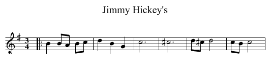 Jimmy Hickey's - staff notation