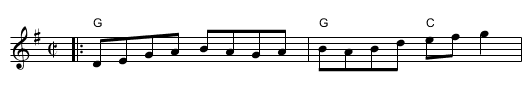 Jimmy in the Swamp - staff notation