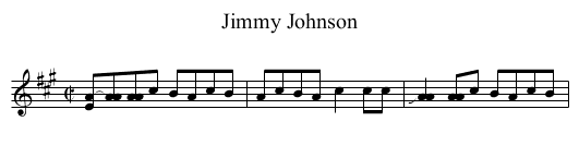 Jimmy Johnson - staff notation