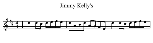 Jimmy Kelly's - staff notation