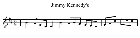 Jimmy Kennedy's - staff notation