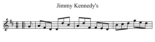 Jimmy Kennedy's - staff notation