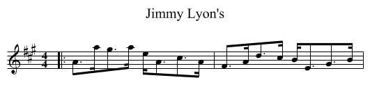 Jimmy Lyon's - staff notation