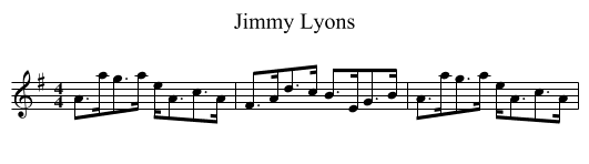 Jimmy Lyons - staff notation
