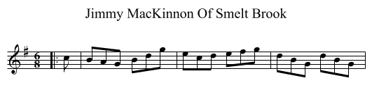 Jimmy MacKinnon Of Smelt Brook - staff notation