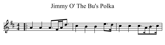 Jimmy O' The Bu's Polka - staff notation