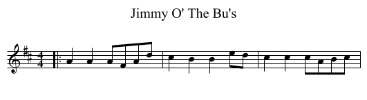 Jimmy O' The Bu's - staff notation