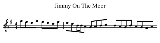 Jimmy On The Moor - staff notation