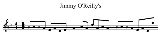Jimmy O'Reilly's - staff notation