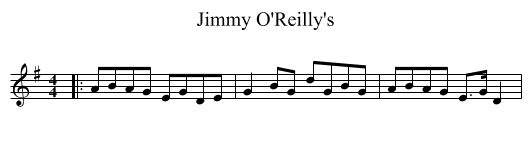 Jimmy O'Reilly's - staff notation