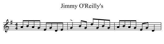 Jimmy O'Reilly's - staff notation