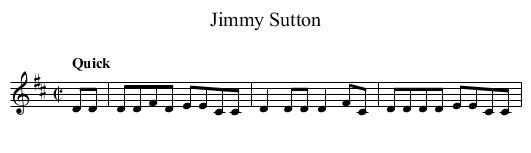 Jimmy Sutton - staff notation