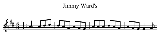 Jimmy Ward's - staff notation