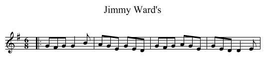 Jimmy Ward's - staff notation