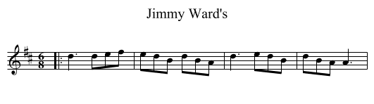 Jimmy Ward's - staff notation