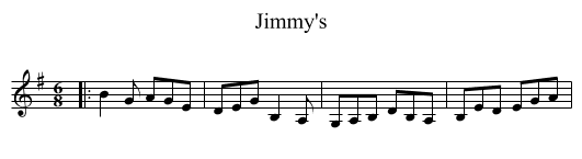 Jimmy's - staff notation