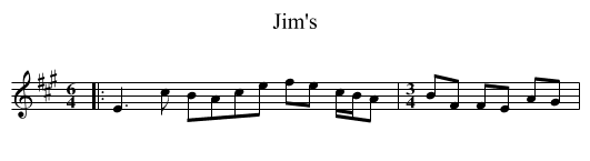 Jim's - staff notation