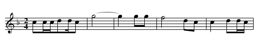 Jin chi he - staff notation