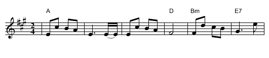 Jingle Bells [A] - staff notation
