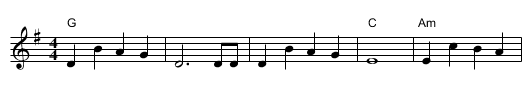 Jingle Bells - staff notation