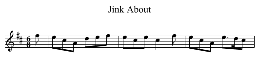 Jink About - staff notation