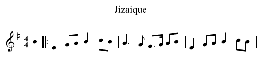 Jizaique - staff notation