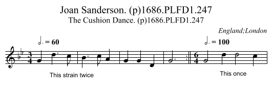 Joan Sanderson. (p)1686.PLFD1.247 - staff notation