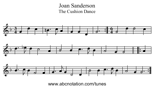Joan Sanderson - staff notation