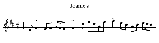 Joanie's - staff notation