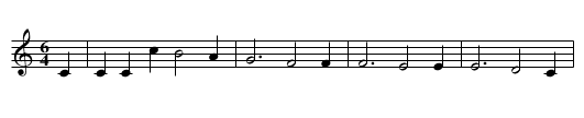 Joan's ale is new - staff notation