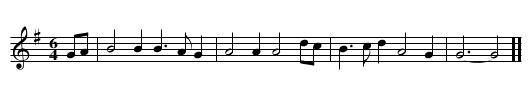 Joan's Placket - staff notation