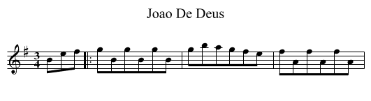 Joao De Deus - staff notation