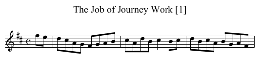 Job of Journey Work [1], The - staff notation