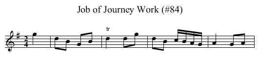 Job of Journey Work (#84) - staff notation