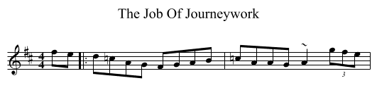 Job Of Journeywork, The  - staff notation
