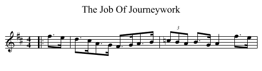 Job Of Journeywork, The  - staff notation