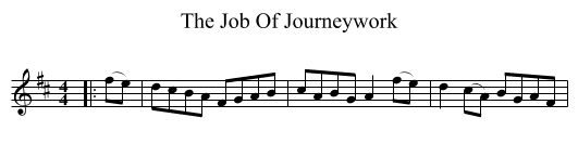 Job Of Journeywork, The  - staff notation
