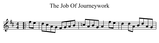 Job Of Journeywork, The  - staff notation