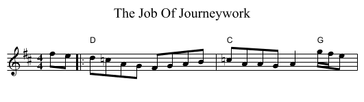 Job Of Journeywork, The  - staff notation