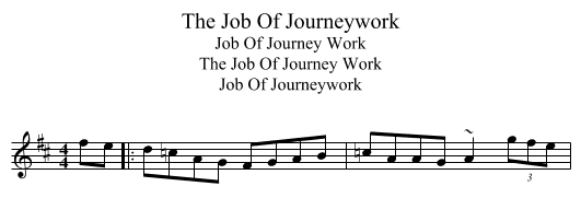 Job Of Journeywork, The - staff notation
