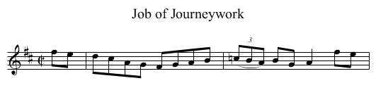 Job of Journeywork - staff notation