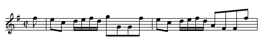 Jobson's Jig - staff notation