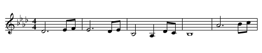 Joc de Leagane - staff notation