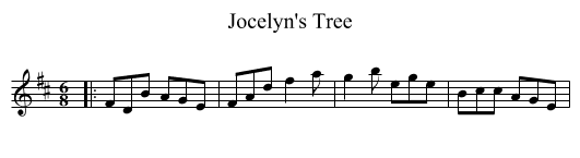 Jocelyn's Tree - staff notation